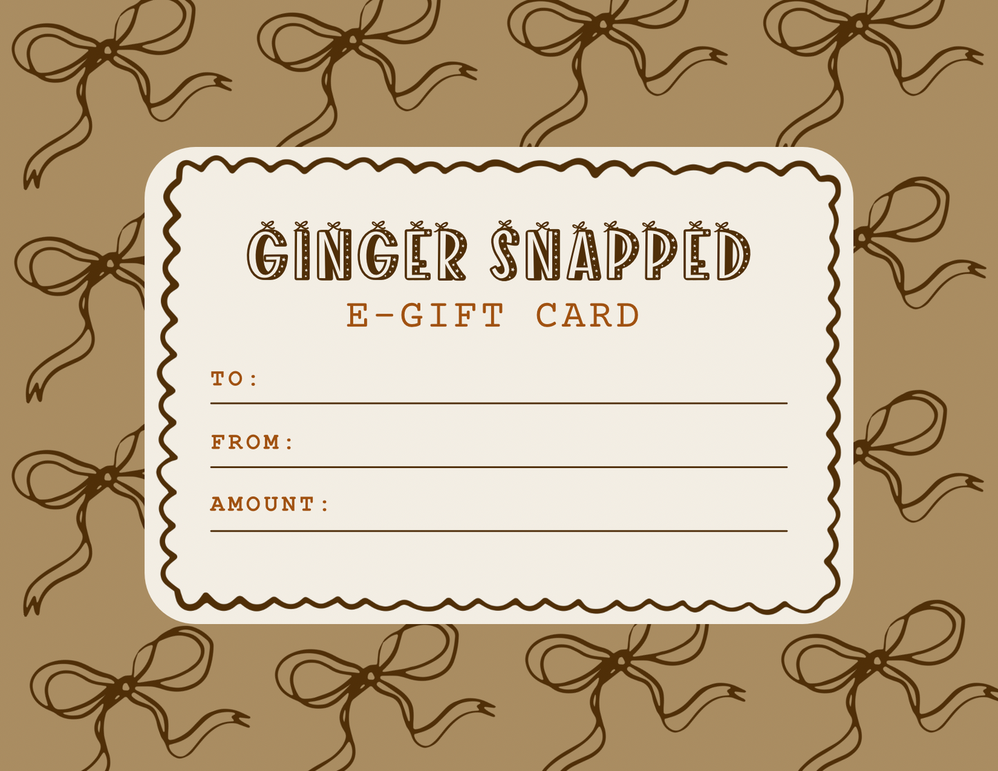 CHOOSE YOUR DENOMINATION | e-Gift Cards