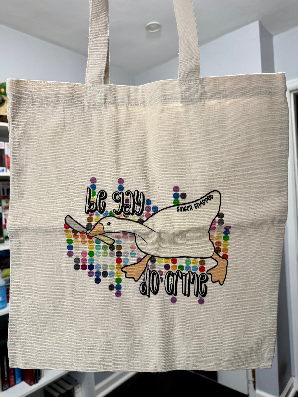 PRIDE 🌈 | “Be Gay, Do Crime” Cotton Canvas Tote Bag